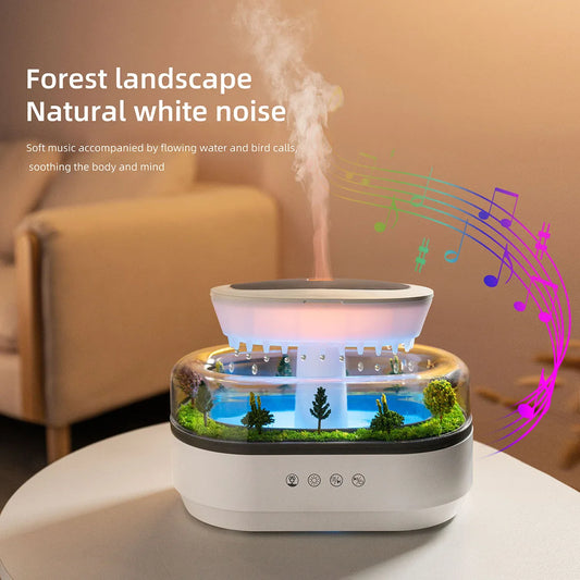 Wholesale Raindrop Aroma Diffuser with Music and LED Light Ultrasonic Essential Oil Humidifier